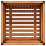 Jardinera de madera maciza de acacia y acero 45x45x44 cm de , Maceteros y jardineras - Ref: Foro24-367610, Precio: 79,38 €, D...