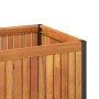 Jardinera de madera maciza de acacia y acero 45x45x44 cm de , Maceteros y jardineras - Ref: Foro24-367610, Precio: 79,38 €, D...