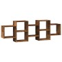Estantería de pared madera ingeniería envejecida 129x18x42 cm de , Estantes y estanterías - Ref: Foro24-853225, Precio: 53,42...