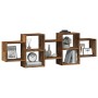 Estantería de pared madera ingeniería envejecida 129x18x42 cm de , Estantes y estanterías - Ref: Foro24-853225, Precio: 53,42...