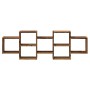 Estantería de pared madera ingeniería envejecida 129x18x42 cm de , Estantes y estanterías - Ref: Foro24-853225, Precio: 53,42...