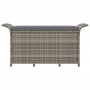Banco de jardín con cojín ratán sintético gris 116x46x57 cm de , Bancos de jardín - Ref: Foro24-363421, Precio: 114,73 €, Des...