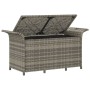 Banco de jardín con cojín ratán sintético gris 116x46x57 cm de , Bancos de jardín - Ref: Foro24-363421, Precio: 114,73 €, Des...