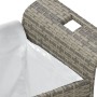 Banco de jardín con cojín ratán sintético gris 116x46x57 cm de , Bancos de jardín - Ref: Foro24-363421, Precio: 114,73 €, Des...