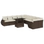 Set de sofás de jardín 11 pzas cojines ratán sintético marrón de , Conjuntos de jardín - Ref: Foro24-3268803, Precio: 852,12 ...