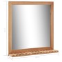 Espejo de cuarto de baño madera maciza de nogal 60x12x62 cm en Espejos | Comprar online en Foru.es