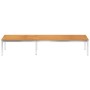 Tumbona de madera maciza de acacia y acero inoxidable de , Tumbonas - Ref: Foro24-46493, Precio: 208,65 €, Descuento: %