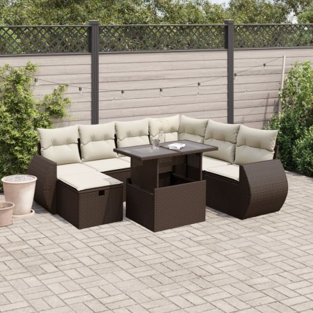 Set sofás de jardín 8 piezas y cojines ratán sintético marrón de , Conjuntos de jardín - Ref: Foro24-3275163, Precio: 589,77 ...