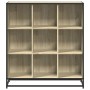Estantería madera y metal roble Sonoma 97,5x33x107,5 cm de , Librerías y estanterías - Ref: Foro24-3300861, Precio: 107,29 €,...
