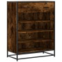 Zapatero de madera y metal roble ahumado 75x38x97,5 cm de , Zapateros y organizadores de calzado - Ref: Foro24-3300877, Preci...