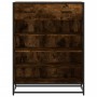 Zapatero de madera y metal roble ahumado 75x38x97,5 cm de , Zapateros y organizadores de calzado - Ref: Foro24-3300877, Preci...