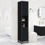 Armario baño madera ingeniería y metal negro 35x37,5x188,5 cm de , Muebles de baño - Ref: Foro24-3300880, Precio: 162,53 €, D...
