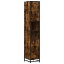 Armario de baño madera y metal roble ahumado 35x37,5x188,5 cm de , Muebles de baño - Ref: Foro24-3300882, Precio: 142,07 €, D...