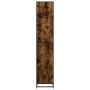 Armario de baño madera y metal roble ahumado 35x37,5x188,5 cm de , Muebles de baño - Ref: Foro24-3300882, Precio: 142,07 €, D...