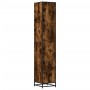 Armario de baño madera y metal roble ahumado 35x37,5x188,5 cm de , Muebles de baño - Ref: Foro24-3300882, Precio: 142,07 €, D...