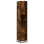 Armario de baño madera y metal roble ahumado 35x37,5x188,5 cm de , Muebles de baño - Ref: Foro24-3300882, Precio: 142,07 €, D...