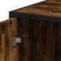 Armario de baño madera y metal roble ahumado 35x37,5x188,5 cm de , Muebles de baño - Ref: Foro24-3300882, Precio: 142,07 €, D...