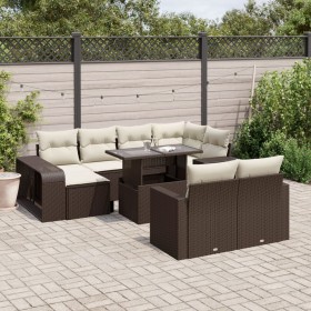 Set de sofás de jardín 11 pzas cojines ratán sintético marrón de , Conjuntos de jardín - Ref: Foro24-3274586, Precio: 689,86 ...