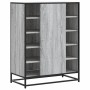 Zapatero madera de ingeniería y metal gris Sonoma 75x38x97,5 cm de , Zapateros y organizadores de calzado - Ref: Foro24-33008...