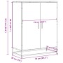 Zapatero madera de ingeniería y metal gris Sonoma 75x38x97,5 cm de , Zapateros y organizadores de calzado - Ref: Foro24-33008...