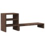 Soporte monitor con organizador escritorio madera marrón roble de , Bases y elevadores para ordenadores - Ref: Foro24-854739,...