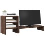 Soporte monitor con organizador escritorio madera marrón roble de , Bases y elevadores para ordenadores - Ref: Foro24-854739,...