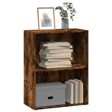 Estantería madera de ingeniería roble ahumado 60x30x77 cm de , Librerías y estanterías - Ref: Foro24-857894, Precio: 34,17 €,...