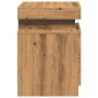 Mesitas noche con LED 2 uds madera roble artisian 35x39x55 cm de , Mesitas de noche - Ref: Foro24-857657, Precio: 127,82 €, D...