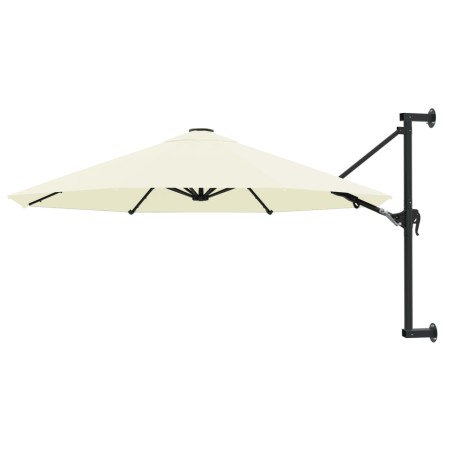 Sombrilla de pared con barra de metal arena 300 cm de , Sombrillas - Ref: Foro24-44863, Precio: 97,02 €, Descuento: %