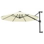 Sombrilla de pared con barra de metal arena 300 cm de , Sombrillas - Ref: Foro24-44863, Precio: 97,02 €, Descuento: %