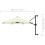 Sombrilla de pared con barra de metal arena 300 cm de , Sombrillas - Ref: Foro24-44863, Precio: 97,02 €, Descuento: %
