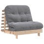 Futón sofá cama con colchón madera maciza de pino 90x206x11 cm de , Futones - Ref: Foro24-846761, Precio: 207,33 €, Descuento: %