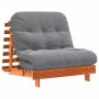 Futón sofá cama con colchón madera maciza marrón 90x206x11 cm de , Futones - Ref: Foro24-846763, Precio: 229,21 €, Descuento: %