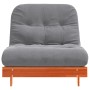 Futón sofá cama con colchón madera maciza marrón 90x206x11 cm de , Futones - Ref: Foro24-846763, Precio: 229,21 €, Descuento: %