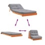Futón sofá cama con colchón madera maciza marrón 90x206x11 cm de , Futones - Ref: Foro24-846763, Precio: 229,21 €, Descuento: %