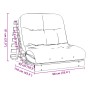 Futón sofá cama con colchón madera maciza marrón 90x206x11 cm de , Futones - Ref: Foro24-846763, Precio: 229,21 €, Descuento: %