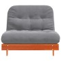 Futón sofá cama con colchón madera maciza marrón 100x206x11 cm de , Futones - Ref: Foro24-846768, Precio: 247,36 €, Descuento: %