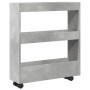 Carro de almacenaje estrecho 3 niveles madera gris hormigón de , Carros de cocina y comedor - Ref: Foro24-855244, Precio: 47,...