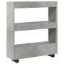 Carro de almacenaje estrecho 3 niveles madera gris hormigón de , Carros de cocina y comedor - Ref: Foro24-855244, Precio: 47,...