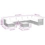 Set de sofás de jardín con cojines 9 pzas ratán sintético beige en Conjuntos de jardín | Comprar online en Foru.es