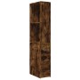 Armario de baño estrecho con ruedas madera roble ahumado de , Taquillas y armarios de almacenamiento - Ref: Foro24-855299, Pr...