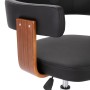 Sillas de comedor giratorias 2 uds madera curvada y cuero negro de , Sillas de comedor - Ref: Foro24-3054890, Precio: 273,22 ...