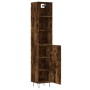 Aparador de madera contrachapada roble ahumado 34,5x34x180 cm de , Aparadores - Ref: Foro24-3189634, Precio: 88,06 €, Descuen...
