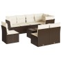 Set de sofás de jardín 9 pzas y cojines ratán sintético marrón de , Conjuntos de jardín - Ref: Foro24-3249612, Precio: 554,60...