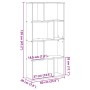 Estantería de madera de ingeniería gris Sonoma 60x20x120 cm de , Librerías y estanterías - Ref: Foro24-858152, Precio: 59,14 ...