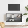 Mueble TV madera ingeniería y metal roble ahumado 80x31x39,5 cm de , Muebles TV - Ref: Foro24-848927, Precio: 38,77 €, Descue...