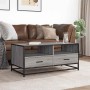 Mesa de centro madera ingeniería metal gris Sonoma 100x50x45cm de , Mesas de centro - Ref: Foro24-848787, Precio: 102,97 €, D...