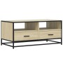 Mesa de centro madera ingeniería metal roble Sonoma 100x50x45cm de , Mesas de centro - Ref: Foro24-848785, Precio: 99,81 €, D...