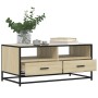 Mesa de centro madera ingeniería metal roble Sonoma 100x50x45cm de , Mesas de centro - Ref: Foro24-848785, Precio: 99,81 €, D...