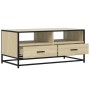 Mesa de centro madera ingeniería metal roble Sonoma 100x50x45cm de , Mesas de centro - Ref: Foro24-848785, Precio: 99,81 €, D...